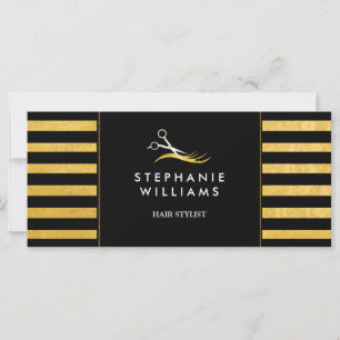 Carte Certificat cadeau Chic Gold et Black Hair Salon