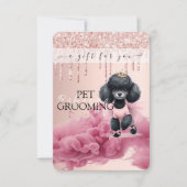 Carte Certificat cadeau Chien Grooming Animaux Animaux d (Devant)