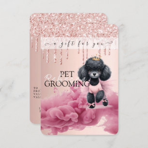 Carte Certificat cadeau Chien Grooming Animaux Animaux d