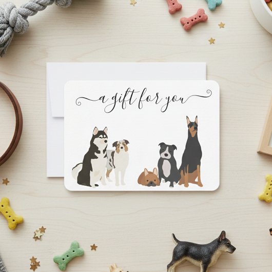 Carte Certificat cadeau Chien Grooming Animaux Animaux d