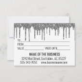 Carte Certificat cadeau Chien Grooming Animaux Animaux d (Dos)