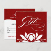 Carte Certificat cadeau Classy Lotus (Devant / Derrière)