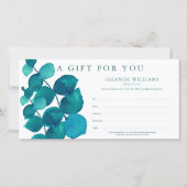 Carte Certificat cadeau client Eucalyptus Floral (Devant)