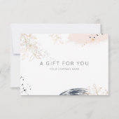 Carte Certificat Cadeau Code QR à l'Encre Aquarelle Mode (Devant)