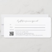 Carte Certificat Cadeau Code QR Dégradé de Teinte Dorée (Dos)