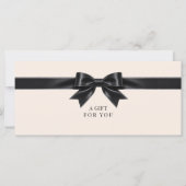 Carte Certificat Cadeau Code QR Élégant Beige (Devant)
