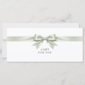 Carte Certificat Cadeau Code QR Élégant Blanc (Devant)