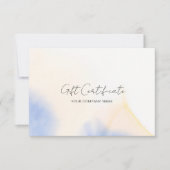 Carte Certificat Cadeau Code QR Encre Aquarelle (Devant)