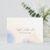 Carte Certificat Cadeau Code QR Encre Aquarelle (Debout devant)