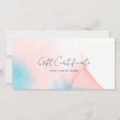 Carte Certificat cadeau Code QR encre aquarelle (Devant)