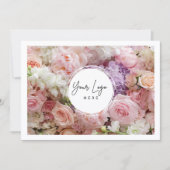 Carte Certificat Cadeau Code QR Logo Floral Moderne (Devant)