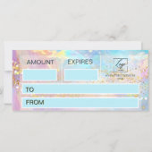 Carte Certificat cadeau Code Qr pierre d'Opale iridescen (Dos)