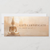 Carte Certificat Cadeau Code QR Salon Bouddha Doré (Dos)