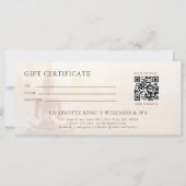 Carte Certificat Cadeau Code QR Salon Bouddha Doré (Devant)