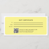 Carte Certificat Cadeau Code QR Salon Moderne et Branché (Dos)
