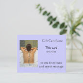 Carte Certificat cadeau cool Stone (Debout devant)