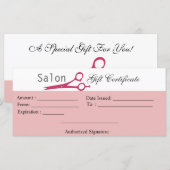 Carte Certificat-cadeau Cosmetologue Cosmetologiste Cosm (Devant / Derrière)