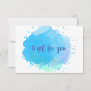 Carte Certificat Cadeau Créatif Éclaboussure Aquarelle B