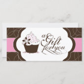 Carte Certificat cadeau Cupcake (Devant)