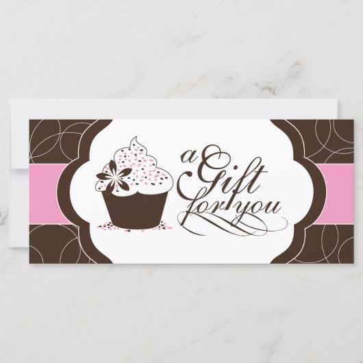 Carte Certificat cadeau Cupcake (Devant)