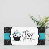 Carte Certificat cadeau Cupcake (Debout devant)