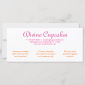 Carte Certificat cadeau Cupcake Couronne rose orange (Dos)