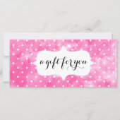 Carte Certificat cadeau d'affaires de salon rose blanc (Devant)