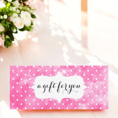 Carte Certificat cadeau d'affaires de salon rose blanc