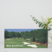 Carte Certificat cadeau d'affaires Golf Course (Debout devant)
