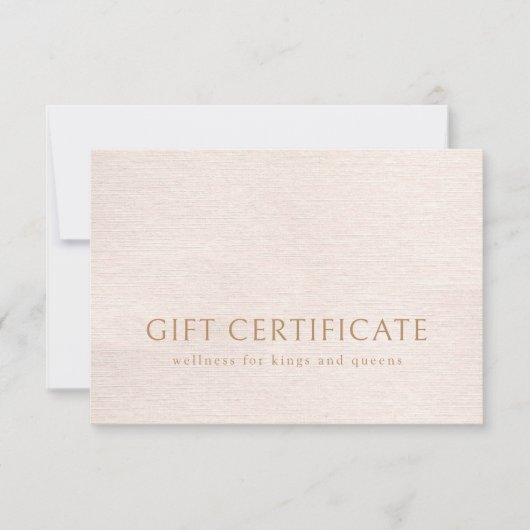 Carte CERTIFICAT CADEAU D'AFFAIRES, minimaliste moderne (Devant)