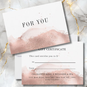 CARTE CERTIFICAT CADEAU D'AFFAIRES MODERNE