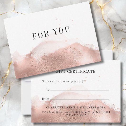 CARTE CERTIFICAT CADEAU D'AFFAIRES MODERNE