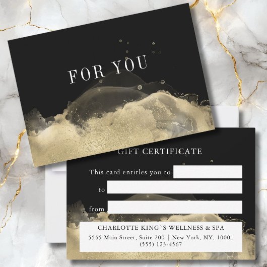 CARTE CERTIFICAT CADEAU D'AFFAIRES MODERNE