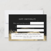 CARTE CERTIFICAT CADEAU D'AFFAIRES MODERNE (Dos)