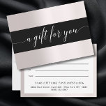 Carte CERTIFICAT CADEAU D'AFFAIRES pour vous<br><div class="desc">Un design élégant et raffiné,  blush. Attention : Dans le processus de production,  aucun film réel n'est utilisé,  mais seule la couleur est bien imprimée. Ajoutez vos données,  logo,  détails de l'entreprise et photos en quelques minutes.</div>