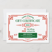 Carte Certificat cadeau d'appréciation de l'enseignant p (Devant)