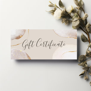 Carte Certificat cadeau d'aquarelle Abstraite