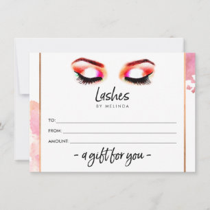 Carte Certificat cadeau d'aquarelle créative