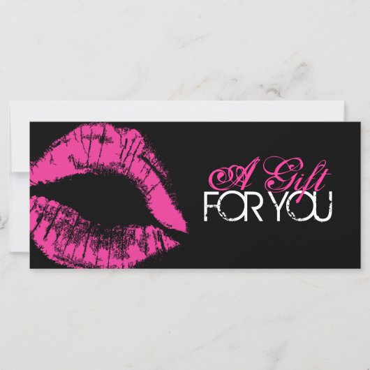 Carte Certificat cadeau d'artiste maquillage professionn (Devant)