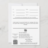 Carte Certificat cadeau de 5"x7" Orange blanc et saines (Dos)