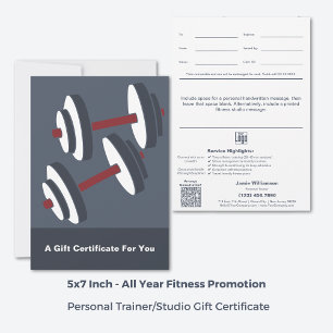 Carte Certificat cadeau de bien-être d'entreprise minima