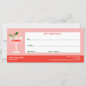 Carte Certificat cadeau de bon cadeau de Noël moderne (Dos)