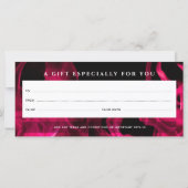 Carte Certificat cadeau de code QR Flames rose moderne (Dos)