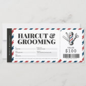 Carte Certificat cadeau de coupon de coiffure (Devant)