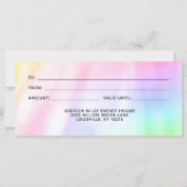 Carte Certificat cadeau de déesse de la déesse mystique  (Dos)