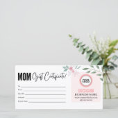 Carte Certificat cadeau de fête des mères florales migno (Debout devant)