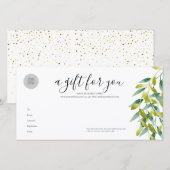 Carte Certificat-cadeau de feuilles de prairie (Devant / Derrière)