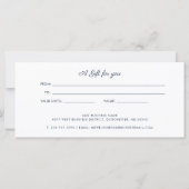 Carte Certificat cadeau de fidélité du client du logo de (Dos)