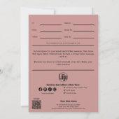 Carte Certificat cadeau de janvier élégant rose et noir (Dos)