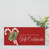 Carte Certificat cadeau de l'entreprise Sucres de canne  (Debout devant)